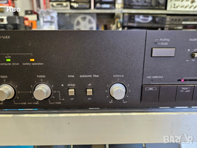 Усилвател Technics SU-V4X Технически изправен, изходните клеми за тонколоните са преработвани, защот, снимка 4 - Ресийвъри, усилватели, смесителни пултове - 53326318