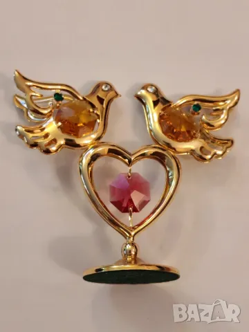 Фигурка, статуетка Влюбени гълъбчета, Сваровски. , снимка 2 - Колекции - 50375428