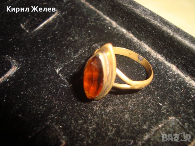СТАРИНЕН БРОНЗОВ АРТ НУВО ПРЪСТЕН с ФАСЕТИРАН ЦИТРИН МАЙСТОРСКА РЪЧНА ИЗРАБОТКА 22205, снимка 11 - Антикварни и старинни предмети - 33134364