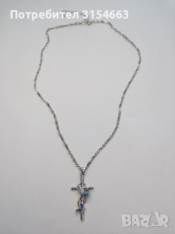 Дамско колие с кръст , снимка 4 - Колиета, медальони, синджири - 51971524