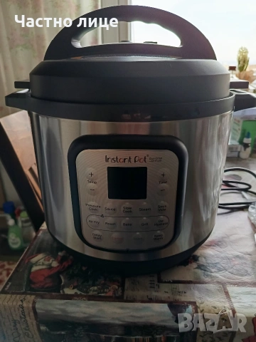 Instant Pot Duo Crisp + Air Fryer 8L – Като нов, ползван 3 пъти, снимка 3 - Мултикукъри - 53355165