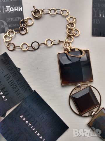  Стилно колие Dyrberg/Kern със големи камъни  Swarowski, снимка 10 - Колиета, медальони, синджири - 26110532