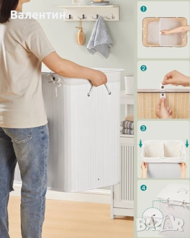 Бамбуков кош за пране 120Л, снимка 2 - Други стоки за дома - 52719683