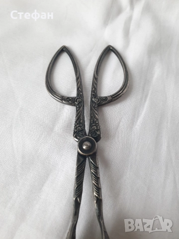 Посебрена щипка, снимка 4 - Антикварни и старинни предмети - 52038528