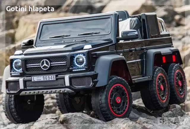 Акумулаторен джип Mercedes G 63 AMG 4x4 12V батерия,MP3, с меки гуми с Кожена седалка, снимка 3 - Детски велосипеди, триколки и коли - 40539470
