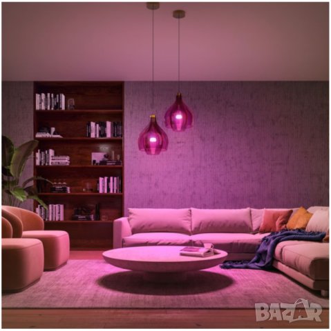 3 x PHILIPS Hue White Color Ambiance E27 LED 1100lm + Hue Bridge, снимка 3 - Лед осветление - 43896291