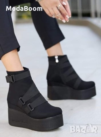 💥Стилни велурени боти на платформа💥