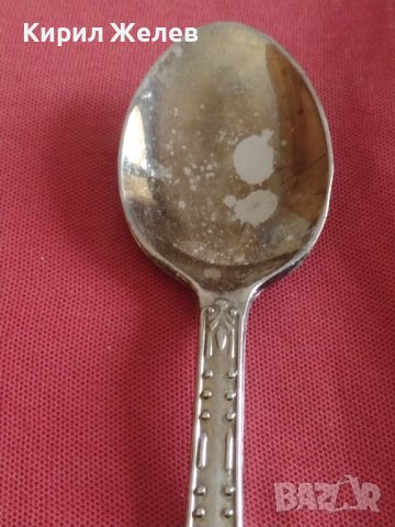 Голяма стара цинкова лъжица с маркировка ITALI красива орнаментика за КОЛЕКЦИЯ 42106, снимка 3 - Други ценни предмети - 43862351