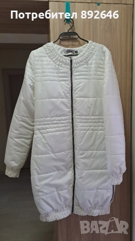 Дамско бяло яке, размер С/М, снимка 3 - Якета - 51864688