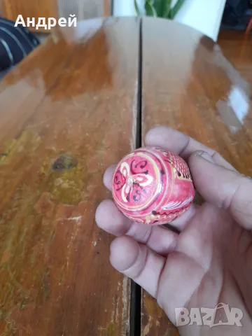 Старо дървено яйце #2, снимка 3 - Други ценни предмети - 48457871