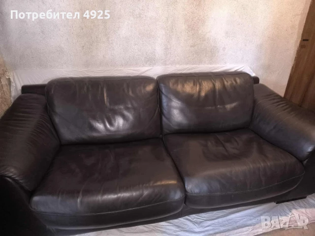 Кожен диван (100% естествена кожа), снимка 2 - Дивани и мека мебел - 51059381