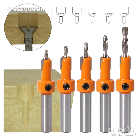 3903 Комплект от 5 броя фрезери за дърво, снимка 14 - Други инструменти - 44907615