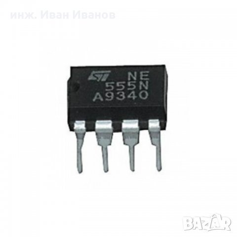 NE555N single bipolar timer, единичен биполярен таймер с изходен ток 200мА, снимка 1