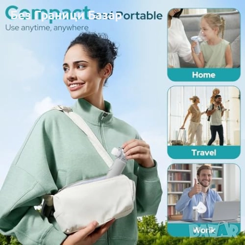 Нов Тих Портативен инхалатор за възрастни и деца 1–5 μm Финa мъгла, снимка 8 - Други - 52477178