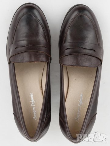 Дамски кожени обувки в тъмнокафяво марка Amparo Infantes, снимка 2 - Дамски обувки на ток - 33471967