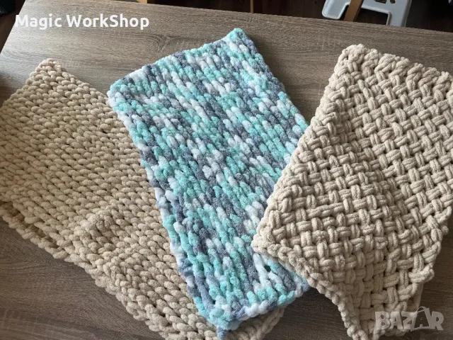 Одеало от прежда слизе пуфи, снимка 2 - Спално бельо и завивки - 49800812