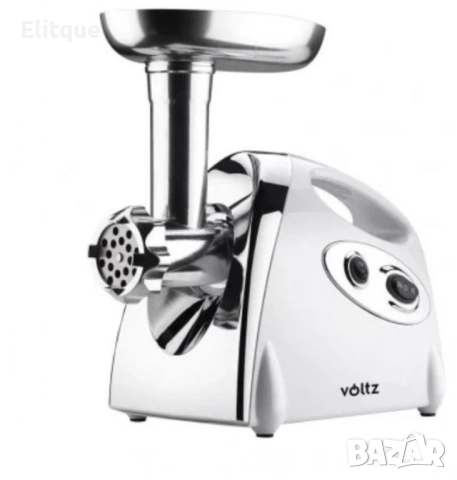 Месомелачка Voltz, 1400W, приставка за домати, бял, черен, червен, снимка 5 - Друга електроника - 52832061