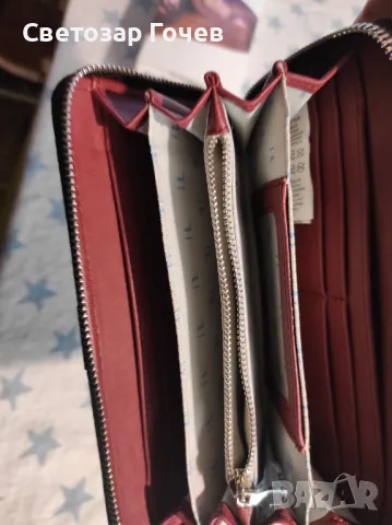 Кожено портмоне Трусарди, снимка 2 - Портфейли, портмонета - 48477632