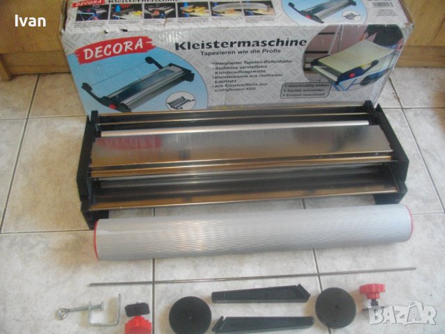 Нова Немска Машина Ръчна Залепяне/Поставяне На Тапети до 58 см-Инокс-Комплект-Kleistermaschine DECOR, снимка 2 - Други инструменти - 36790834