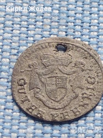 Рядка монета пфенинг 1753г. Фридрих Бранденбург Байраут 13753, снимка 5 - Нумизматика и бонистика - 42968472