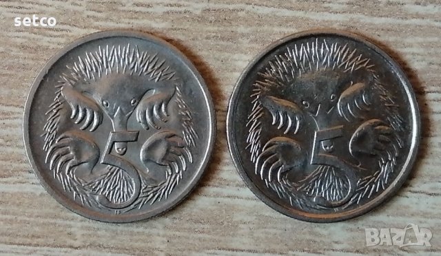 5 цента 1999 и 2015 Австралия к19