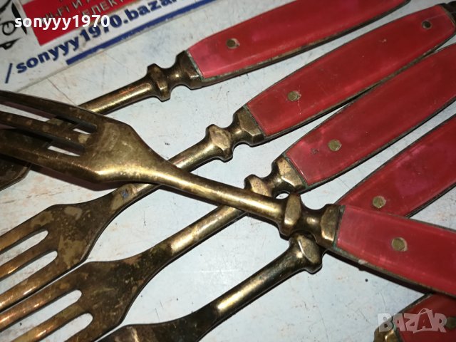 ВИЛИЦИ 6БР ОТ ФРАНЦИЯ-МЕД МЕСИНГ 1001241854, снимка 7 - Антикварни и старинни предмети - 43748756