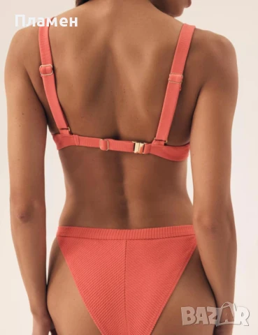 Бански комплект от две части, Цвят Корал, Размер S, снимка 5 - Бански костюми - 50752598