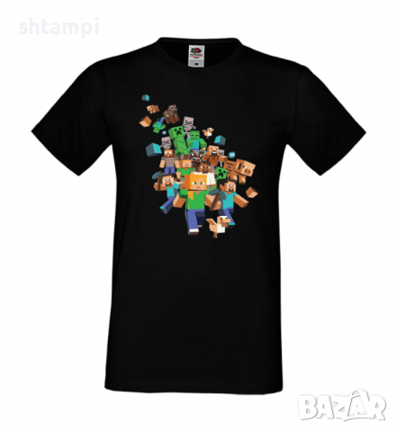 Мъжка тениска майнкрафт Minecraft 3,Minecraft,Игра,Забавление,подарък,Изненада,Рожден Ден., снимка 2 - Тениски - 36495038