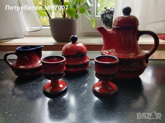 Винтидж керамичен сервиз за чай, снимка 2 - Чаши - 52345169