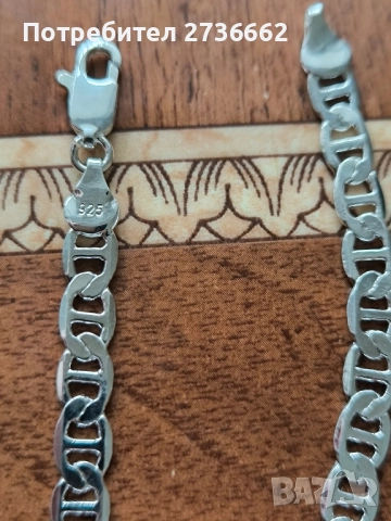 Сребърна гривна " Mariner", снимка 3 - Гривни - 52479930