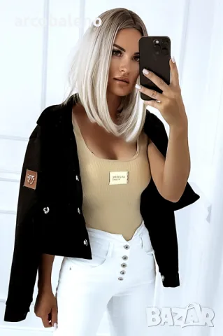 Дамска блуза с къс ръкав на райе 941, 3цвята , снимка 4 - Тениски - 49252217