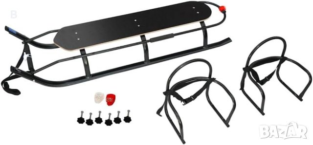 Двойна детска шейна с облегалки 2 в 1, снимка 13 - Зимни спортове - 43646724