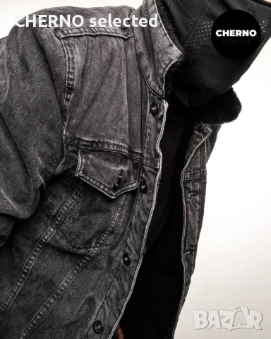 Дънково шерпа яке ZARA Sherpa Denim Trucker Jacket – Размер L•M – Отлично състояние, снимка 11 - Якета - 53135073