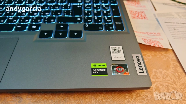 NVidia RTX 4060 8GB/AMD Ryzen 7 7435HS/24GB RAM/1TB SSD NVME/15.6 G-SYNC 144hz IPS/Lenovo LOQ, снимка 12 - Лаптопи за игри - 53495720
