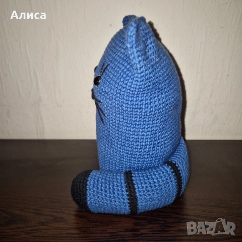 Коте, плетено на една кука, снимка 3 - Декорация за дома - 52438135