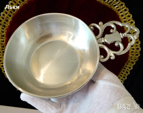 Калаена купа за бульон porringer bowl. , снимка 3 - Антикварни и старинни предмети - 51712966