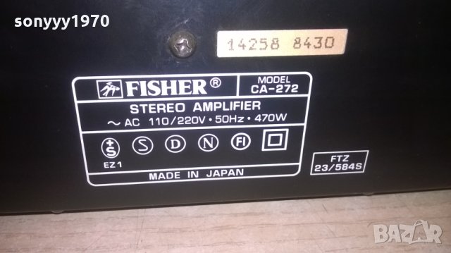 FISHER-470W НА ТРАФА, снимка 16 - Ресийвъри, усилватели, смесителни пултове - 27617255