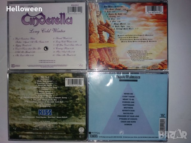 Kiss,Cinderella,Y.Malmsteen - дискове 1st press, снимка 2 - CD дискове - 43227879