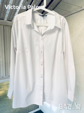 Голяма бяла риза ULLA POPKEN , снимка 11 - Ризи - 38250326