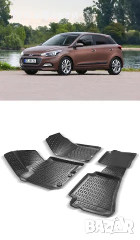 Гумени стелки RizLine съвместими с Hyundai i20 2014-, снимка 6 - Аксесоари и консумативи - 48540172