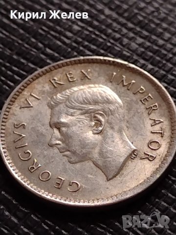 СРЕБЪРНА МОНЕТА 3 пенса 1937г. Южна Африка крал Джордж шести УНИКАТ 26814, снимка 9 - Нумизматика и бонистика - 40212428
