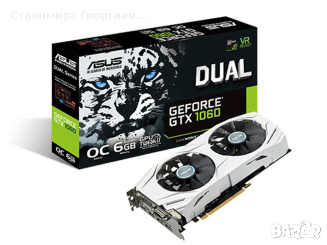 видео карта Nvidia GTX 1060 6GB DDR5 192bit ASUS OC , снимка 1