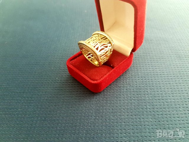 Златен пръстен 8.58гр.14кар., снимка 4 - Пръстени - 33497848