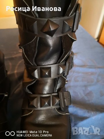 Alexander McQueen, черни кубинки естествена кожа , снимка 5 - Дамски ботуши - 39312133