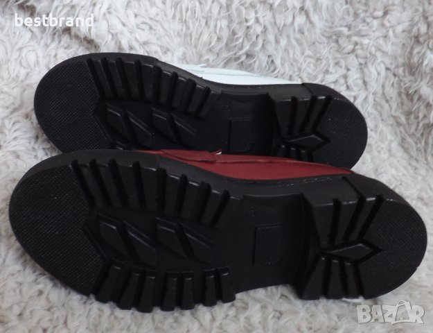 Oбувки, естествена кожа, бели и бордо, код 543/79, снимка 6 - Дамски ежедневни обувки - 40375892