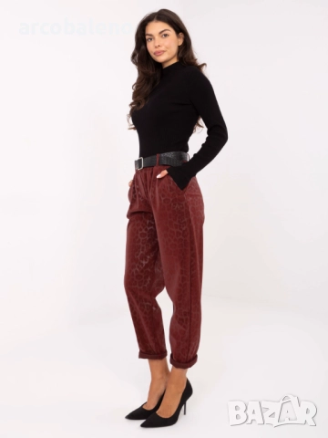 Дамски панталони от еко кожа с леопардов принт, 5цвята , снимка 9 - Панталони - 52369980