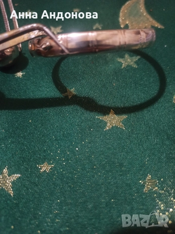 Твърда сребърна гривна 