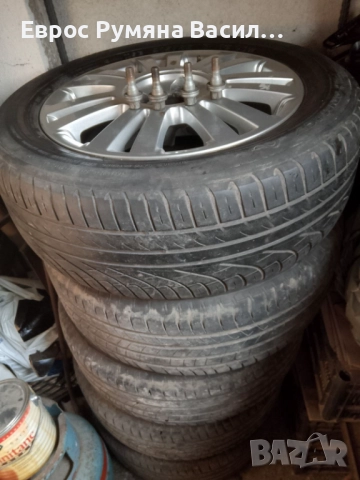 5 броя Алуминиеви джанти с гуми и болтове за Ситроен Ц5 2004г., снимка 3 - Гуми и джанти - 52749158