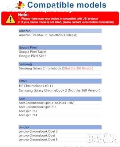 Нов Сензитивен стилус за рисуване писане Chromebook Amazon Fire Max 11, снимка 2 - Друга електроника - 48199790