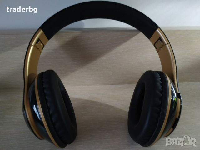 Слушалки 6S Wireless Bluetooth, черно/златисто, снимка 3 - Bluetooth слушалки - 44911120